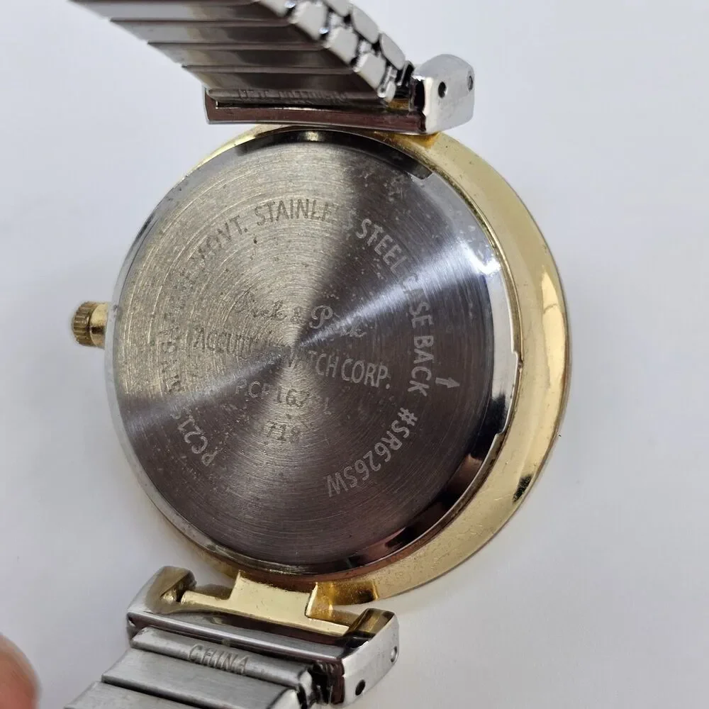 36MM Women's Watch Gold Dial‎ Two Tone Expandable Band 7